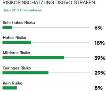 DSGVO-Verstöße sehen die CEOs bei der Ftapi-Studie als mittelschweres Risiko